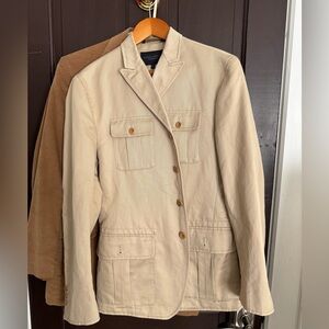 Banana Republic Men’s Field Jacket Beige Cotton 4 Pocket Utility 40R. EXC.